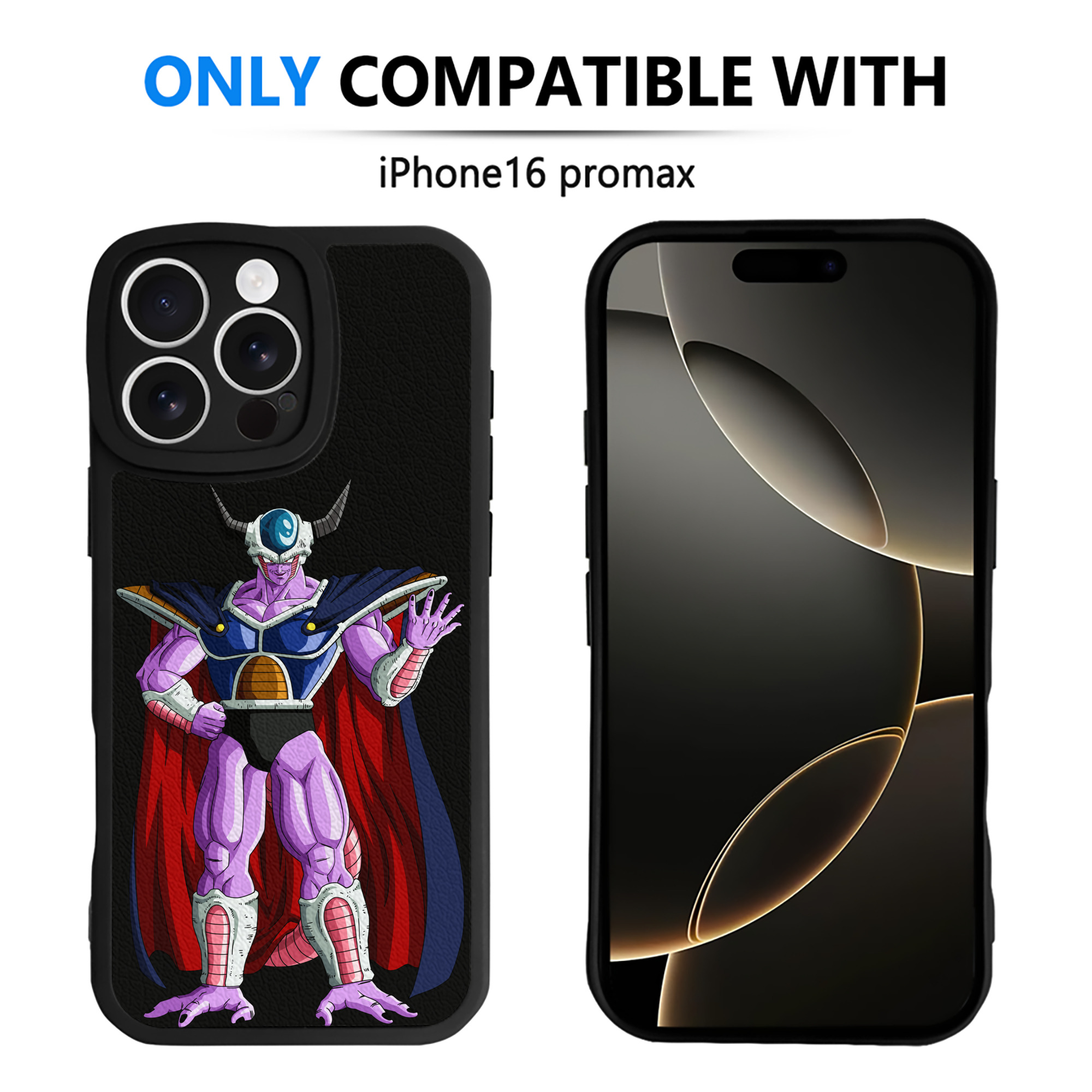 （画像用） ドラゴンボール コルド大王 DRAGON BALL King Cold 【iPhone 16シリーズ対応】シリコンスマホケース（レザー調） 材質：シリコン